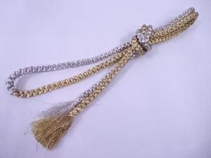 リサイクル　和装小物　帯締め　礼装用　金銀糸　正絹　手組　四つ丸組